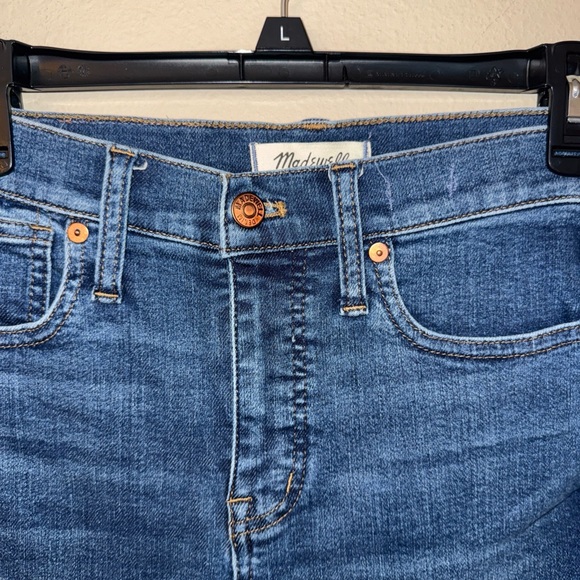 Madewell Women’s 26 Petite 10” High Rise Skinny Medium Blue Jeans Denim - Picture 3 of 5